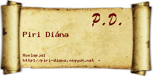 Piri Diána névjegykártya